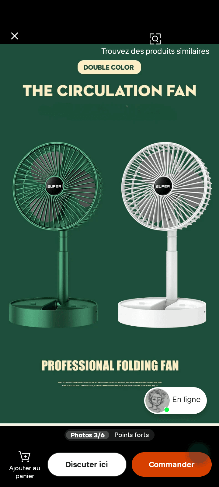 Mini ventilateur pliable